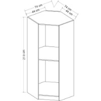 Dulap Trendy Kale Plus 210 Anthracit 74x210x52cm GTR004910 imaginea #2 — magazin online Desire.md