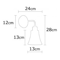 Бра Trendy Foca N-130 Copper/Oak 13x28x13cm GTR002128 фото №2 — интернет-магазин Desire.md