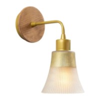 Candelabru de perete Trendy Foca N-131 Gold/Oak 13x28x13cm GTR002254