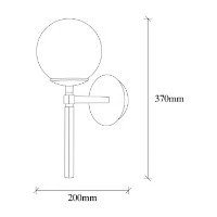 Candelabru de perete Trendy Gondol 3041 Black/White 20x37x15cm GTR002361 imaginea #2 — magazin online Desire.md