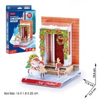 Puzzle 3D-constructor ChiToys Christmas House 20pcs (6944588231545) imaginea #2 — magazin online Desire.md