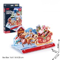 Puzzle 3D-constructor ChiToys Christmas Santa Ride 19pcs (6944588231569) imaginea #2 — magazin online Desire.md