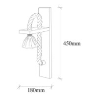 Candelabru de perete Trendy Erebos 117-A Oak 18x45x9cm GTR002233 imaginea #2 — magazin online Desire.md