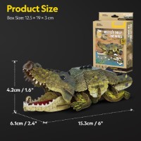 Puzzle 3D-constructor ChiToys Crocodile 54pcs (6944588211820) imaginea #5 — magazin online Desire.md