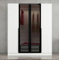 Dulap Trendy Kale Plus 7810 White/Black 180x210x52cm GTR004898