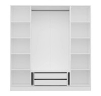 Dulap Trendy Kale Plus 7810 White/Black 180x210x52cm GTR004898 imaginea #3 — magazin online Desire.md