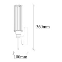 Бра Trendy Fellini MR-876 Black 10x36x8cm GTR002132 фото №2 — интернет-магазин Desire.md