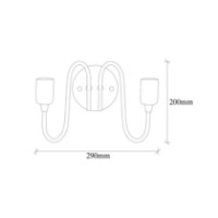 Candelabru de perete Trendy Firat 11521 Black/Bronze 20x29x15cm GTR002174 imaginea #2 — magazin online Desire.md