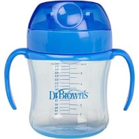 Cana cu pai Dr.Browns Soft-Spout Blue 6+m 180ml (072239303399)
