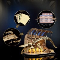 Puzzle 3D-constructor ChiToys Natural Museum Balaenoptera Musculus 222pcs (6944588205454) imaginea #5 — magazin online Desire.md