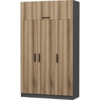 Dulap Trendy Minar 255 Anthracit/Dore 135x255x52cm GTR004982 imaginea #4 — magazin online Desire.md