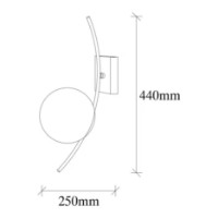 Бра Trendy Hilal 3821 White/Black 25x44x15cm GTR002305 фото №2 — интернет-магазин Desire.md