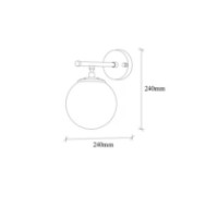 Candelabru de perete Trendy Icre 10725 Gold/White 15x24x24cm GTR002190 imaginea #2 — magazin online Desire.md