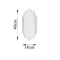 Candelabru de perete Trendy Kara 13347 Silver 18x40x8cm GTR002206 imaginea #2 — magazin online Desire.md