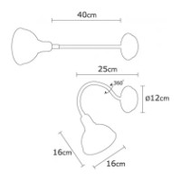 Candelabru de perete Trendy Kumluca N-525 Bronze 16x16x16cm GTR002262 imaginea #2 — magazin online Desire.md