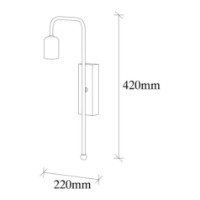 Candelabru de perete Trendy Mama 3502 Black 22x42x6cm GTR002274 imaginea #2 — magazin online Desire.md