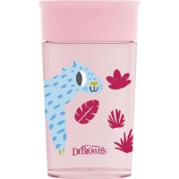 Cana cu pai Dr.Browns Milestones Cheers 360 Pink Leopard 300ml (072239323816)