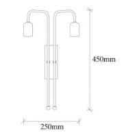 Candelabru de perete Trendy Mama 3511 Black/Gold 25x45x20cm GTR002294 imaginea #2 — magazin online Desire.md