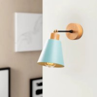 Candelabru de perete Trendy Manavgat N-617 Oak/Turquoise 14x25x14cm GTR002135 imaginea #3 — magazin online Desire.md