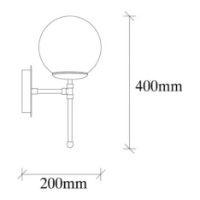 Candelabru de perete Trendy Mudoni MR-953 Gold/White 20x35x15cm GTR002310 imaginea #2 — magazin online Desire.md