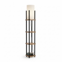Lampadar Trendy Raft 8115 Black/Bronze/White 25x130x25cm GTR002847