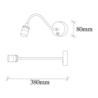 Бра Trendy Reading 3242 Copper 38x15x8cm GTR002368 фото №2 — интернет-магазин Desire.md