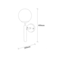 Candelabru de perete Trendy Regele 11458 Gold/White 15x40x20cm GTR002203 imaginea #2 — magazin online Desire.md