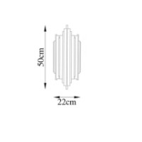 Candelabru de perete Trendy Reis 13342 Silver 22x50x11cm GTR002214 imaginea #2 — magazin online Desire.md