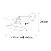 Candelabru de perete Trendy Saglam 3741 Black/Gold 40x20x25cm GTR002302 imaginea #2 — magazin online Desire.md