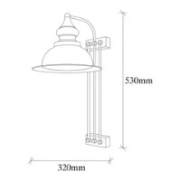 Candelabru de perete Trendy Saglam 3743 Bronze 32x53x28cm GTR002311 imaginea #2 — magazin online Desire.md