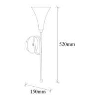 Candelabru de perete Trendy Sarmal 3051 Gold 15x52x13cm GTR002309 imaginea #2 — magazin online Desire.md