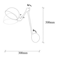 Candelabru de perete Trendy Sivani MR-657 Copper 50x15x30cm GTR002139 imaginea #2 — magazin online Desire.md