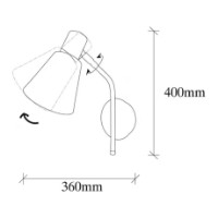 Candelabru de perete Trendy Sivani MR-663 Copper 40x14x36cm GTR002136 imaginea #2 — magazin online Desire.md