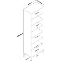 Dulap Trendy EA116 2746 Walnut/White 198.6x60x37.5cm GTR001418 imaginea #5 — magazin online Desire.md