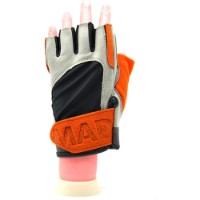Mănuşi fitness Madmax MFG-850 Crazy L Grey/Orange imaginea #2 — magazin online Desire.md