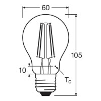 Bec Osram Value Filament 7.5W 2700K (4058075288669) imaginea #2 — magazin online Desire.md