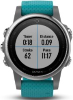 Смарт-часы Garmin fēnix 5S Silver with Turquoise Band (010-01685-01)