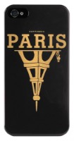 Husa de protecție Happiness City-Paris Cover for iPhone 4/4s Black with gold drawing imaginea #1 — magazin online Desire.md