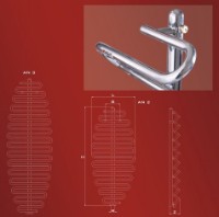 Uscător de prosoape Dagat Diana White 1253x555x50 Chrome (AN2-55C) imaginea #2 — magazin online Desire.md