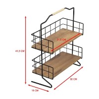 Poliţa Trendy Else Oak/Black 41.5x32x15cm GTR005682 imaginea #3 — magazin online Desire.md