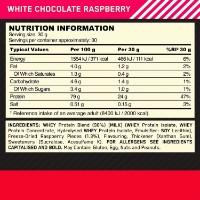 Proteină Optimum Nutrition Gold Standard 100% Whey White Chocolate Raspberry 900g imaginea #2 — magazin online Desire.md