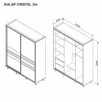 Шкаф-купе Ambianta Cristal 2m White фото №2 — интернет-магазин Desire.md