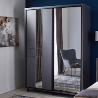 Dulap cu uşi glisante Ambianta Rio 1.6m Grafit imaginea #1 — magazin online Desire.md