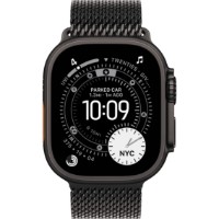 Smartwatch Apple Watch Ultra 3 GPS + Cellular 49mm Black Titanium Case with Black Titanium Milanese Loop (MF1T4Q)