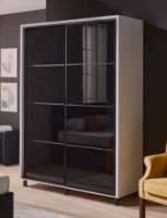 Dulap cu uşi glisante Ambianta Torino Glass 1.2m White