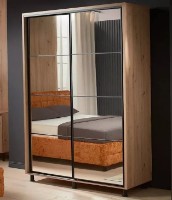 Dulap cu uşi glisante Ambianta Torino Mirror 1.6m Artisan imaginea #1 — magazin online Desire.md