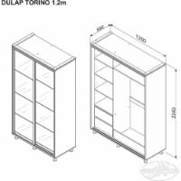 Шкаф-купе Ambianta Torino PAL 1.2m Grafit фото №2 — интернет-магазин Desire.md