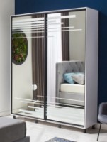 Dulap cu uşi glisante Ambianta Venus Mirror 1.2m White imaginea #1 — magazin online Desire.md