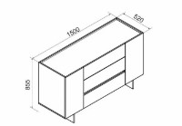 Comodă Ambianta Kosmo Artisan/Crem imaginea #2 — magazin online Desire.md