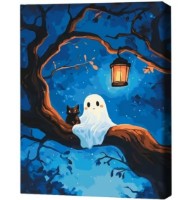 Tablou pe numere Brushme Друзья на Хэллоуин 40х50cm (4840781361336)